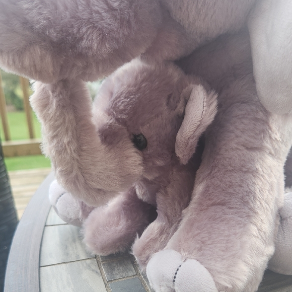 Adorable Elephants Mama And Baby Plush - Picture 2 of 6